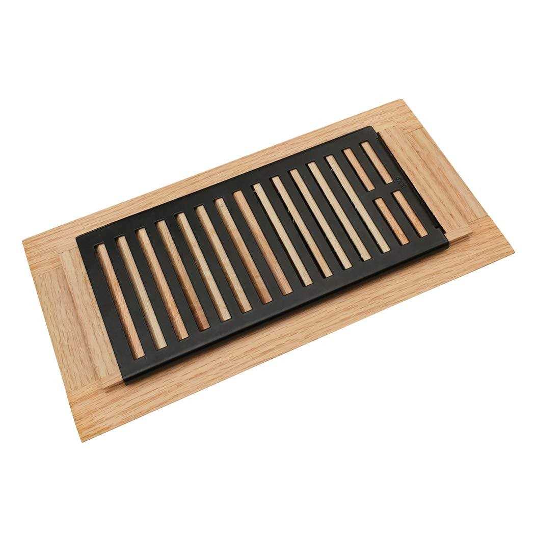 Razo Oak Wood Floor Register Drop in Vent Cover with Damper - Image 4
