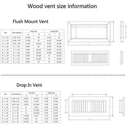 Razo Oak Wood Floor Register Drop in Vent Cover with Damper - Image 5