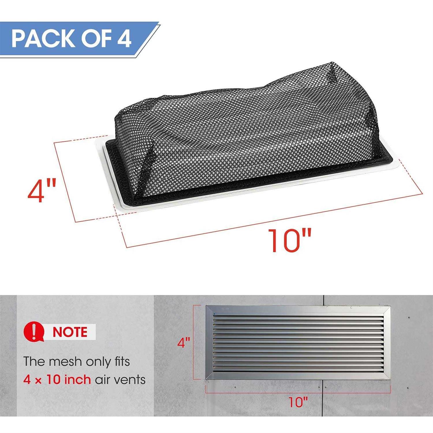 Floor Register Trap/Cover Screen for Home Air Vent Filters 4x10 4-Pack - Image 5