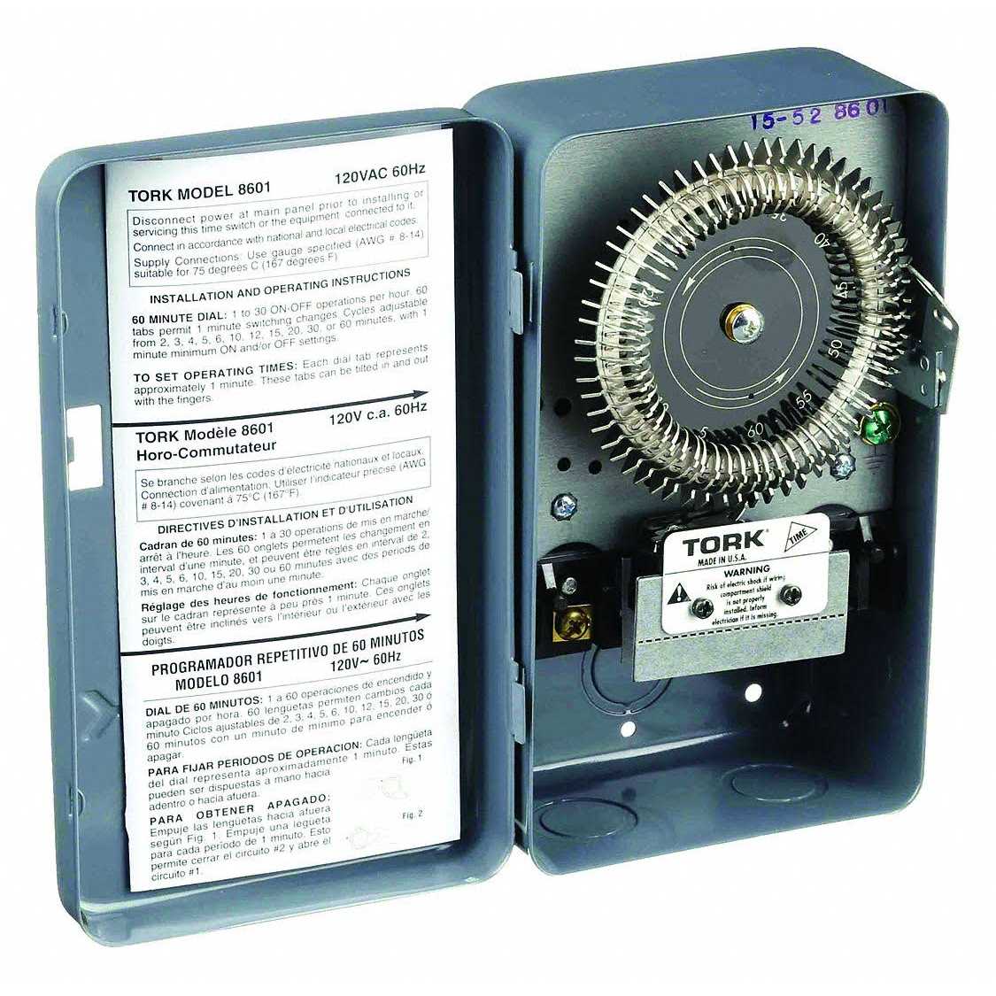 Tork 8601 Cycle Timer,120V,SPDT-NO/NC - Image 4