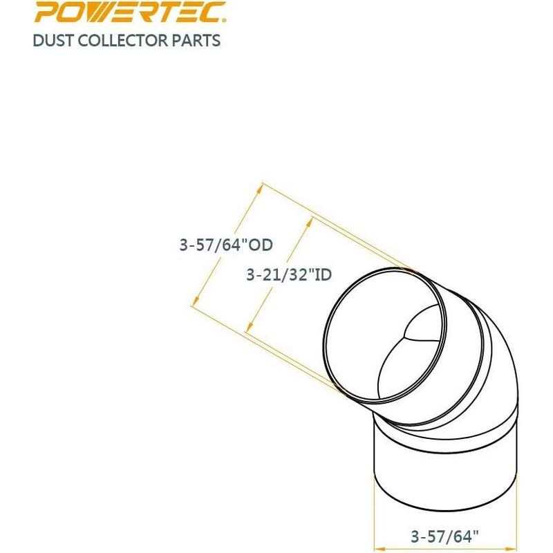 POWERTEC 70183 4 45 Degree Elbow - Image 3