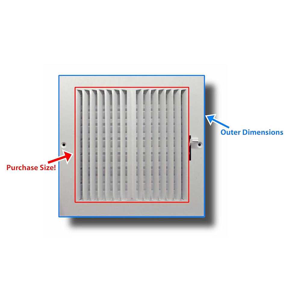 HVAC Premium Aluminum Curved Blade Adjustable Air Supply HVAC Diffuser - Image 5