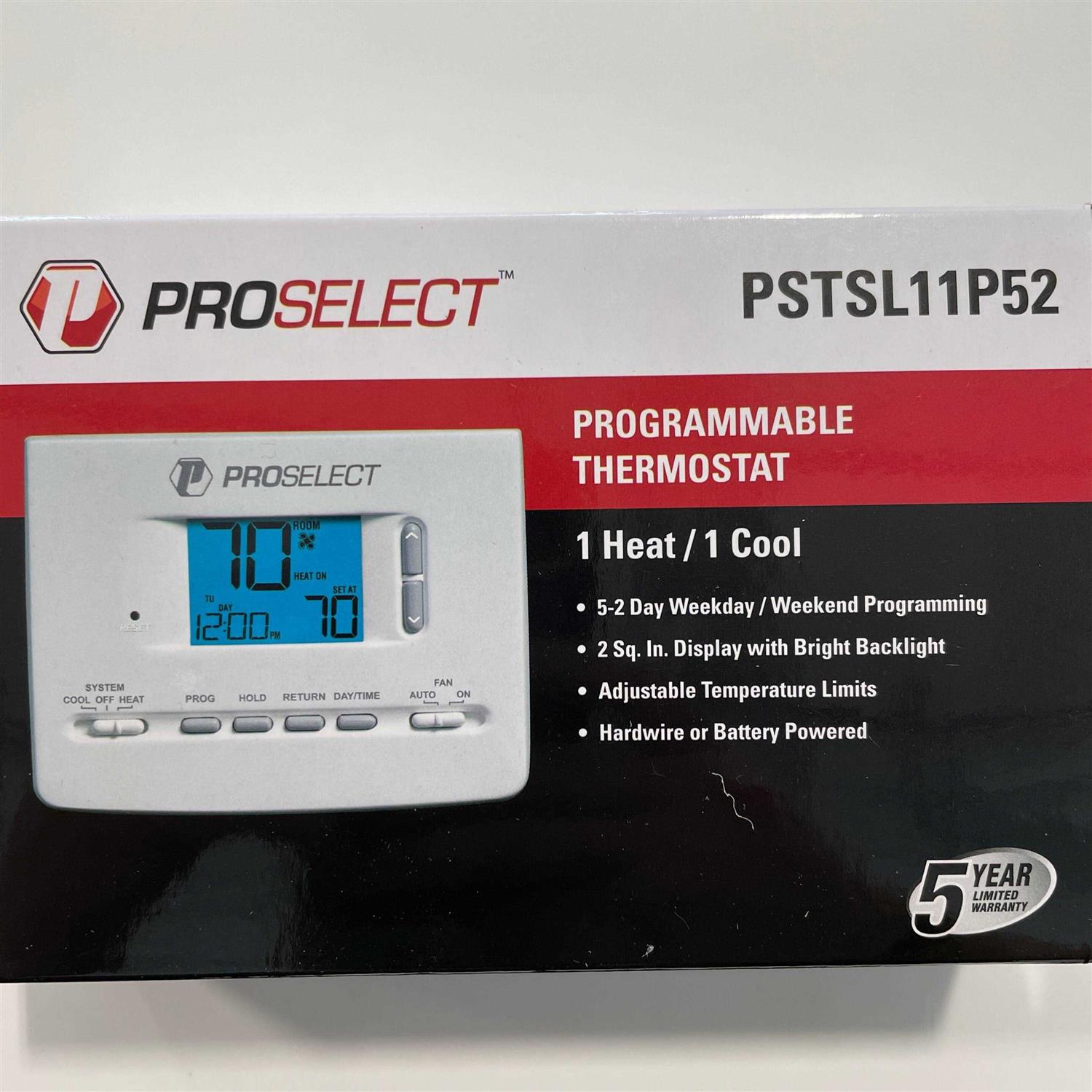 ProSelect SL11P52 Digital 5/2 Programmable Thermostat PSTSL11P52 - Image 3