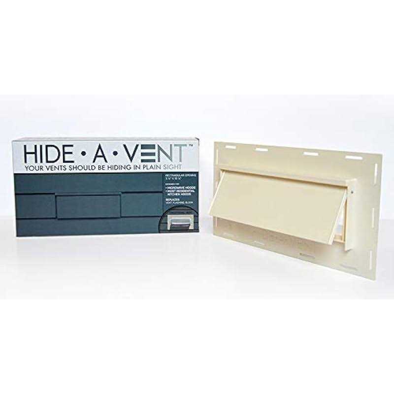 Hide-A-Vent 10 in. Rectangular Exterior Vent for Kitchen Exhaust Fans - Image 3
