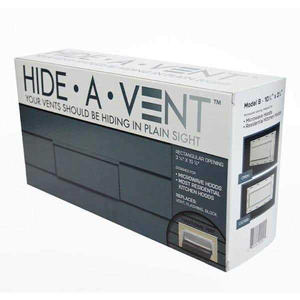 Hide-A-Vent 10 in. Rectangular Exterior Vent for Kitchen Exhaust Fans - Image 4