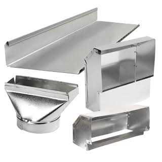 Master Flow 12 in. x 10 in. Galvanized Steel Wye - Image 3