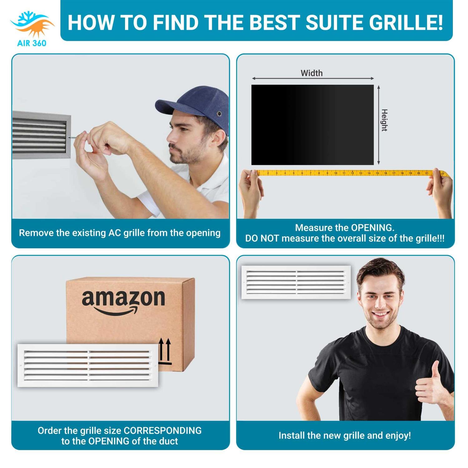 Air 360 Vent Cover Return Grille Tnsfer Ac Duble Rustproof Aluminum Design A Optimal Flow A Low Noise Wall For at MechanicSurplus.com - Image 5