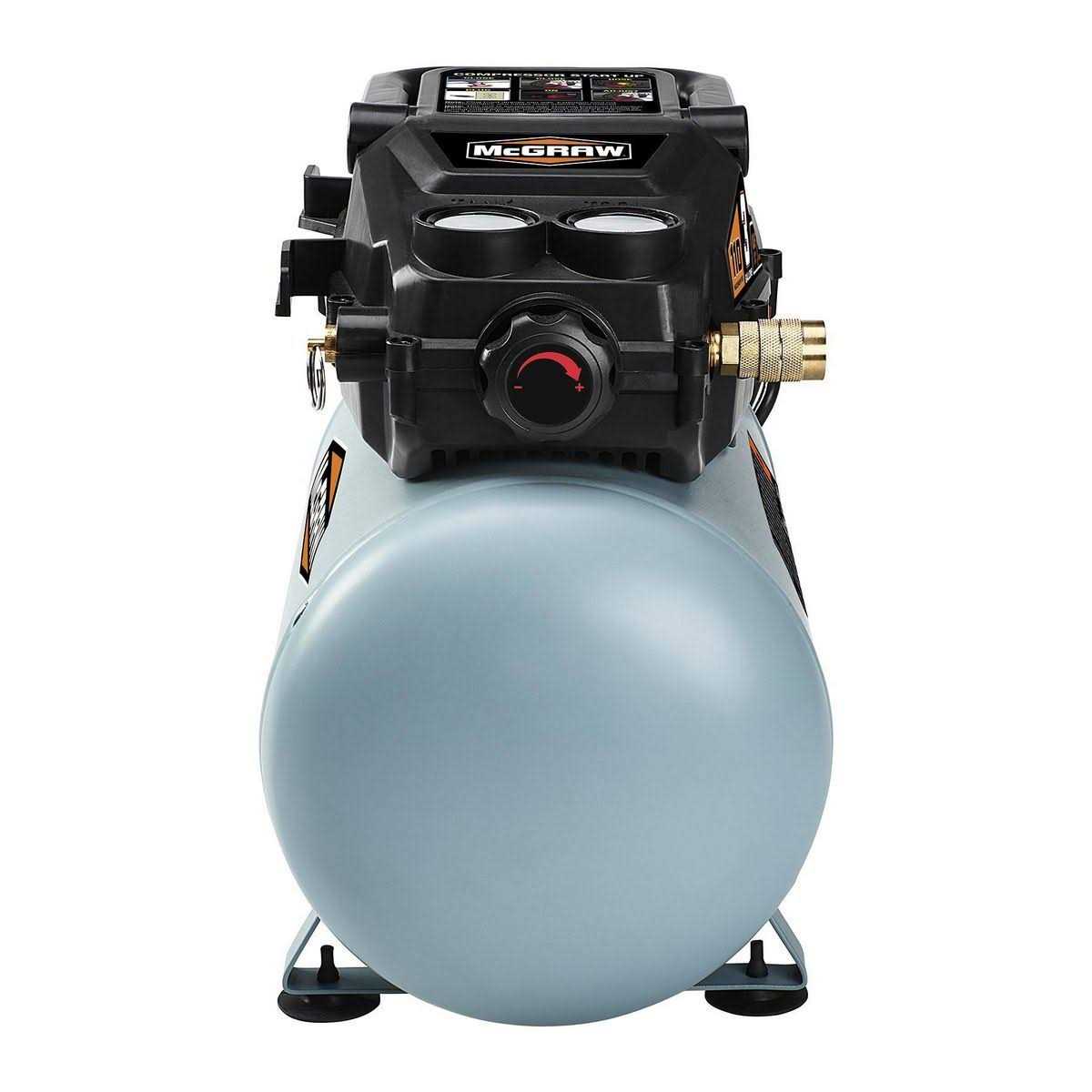 Mcgraw 3 Gallon 1/3 HP 110 PSI Oil-Free Hot Dog Air Compressor - Image 3