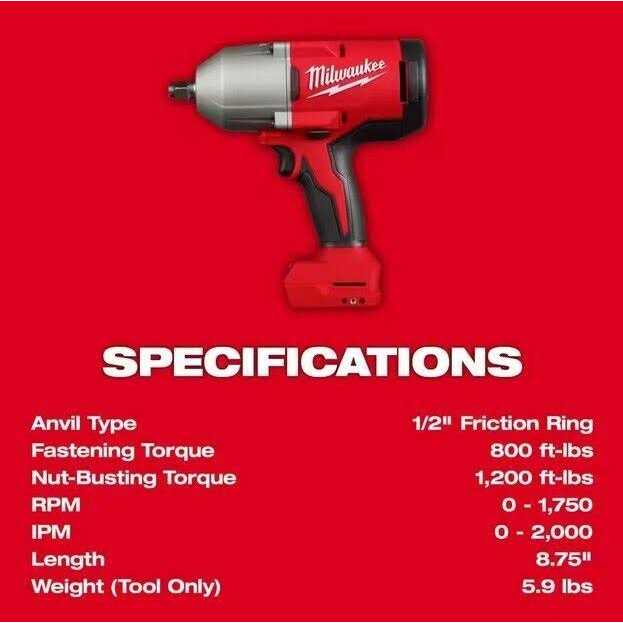 Milwaukee M18 Fuel High Torque Impact Wrench with Friction Ring Kit - Image 3
