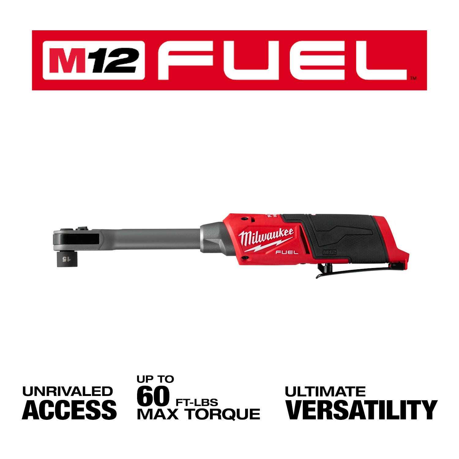 3050-20 Milwaukee M12 FUEL INSIDER Extended Reach Box Ratchet - Image 4