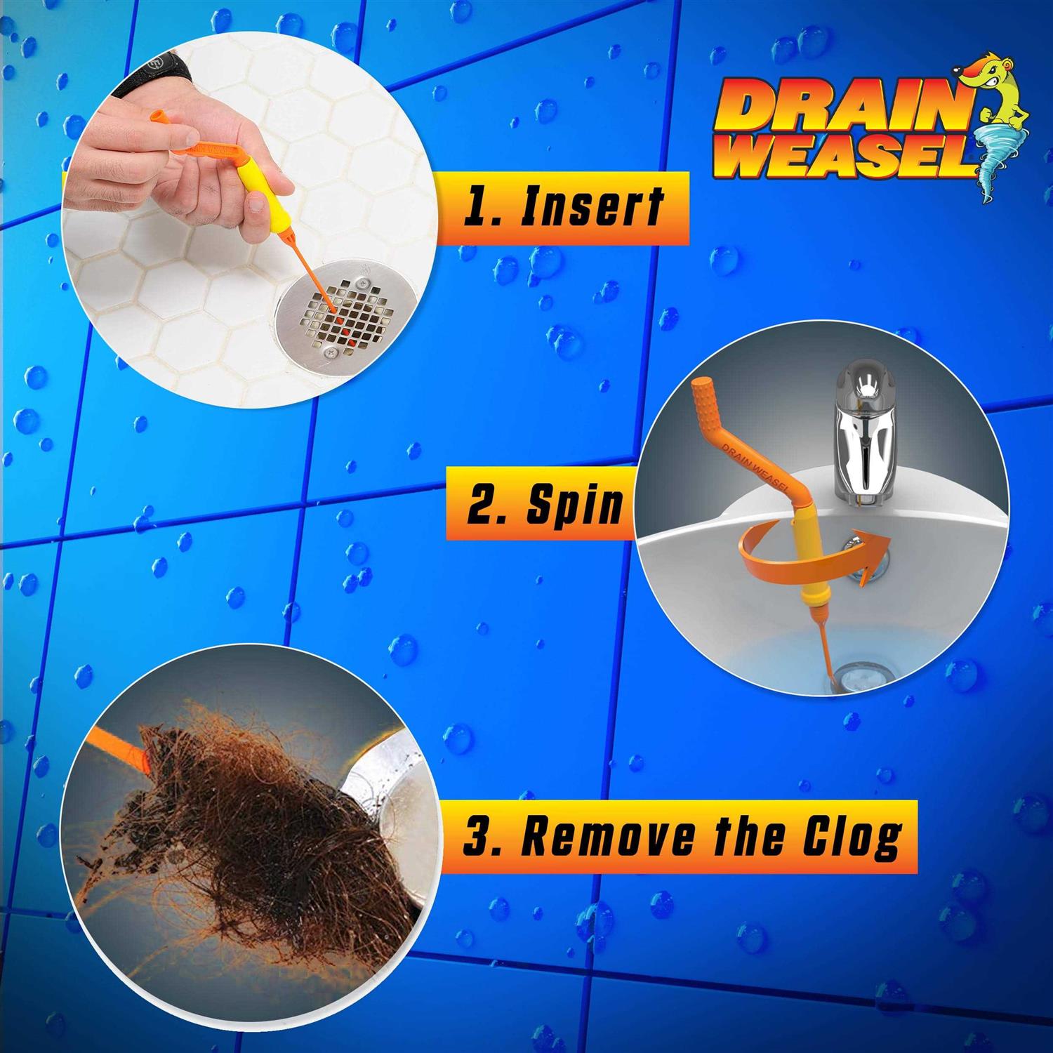 Flexisnake Drain Weasel Sink Snake Cleaner - Image 3