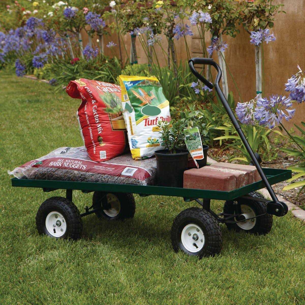 One Stop Gardens 1000 lb. Capacity Mesh Deck Steel Wagon - Image 3