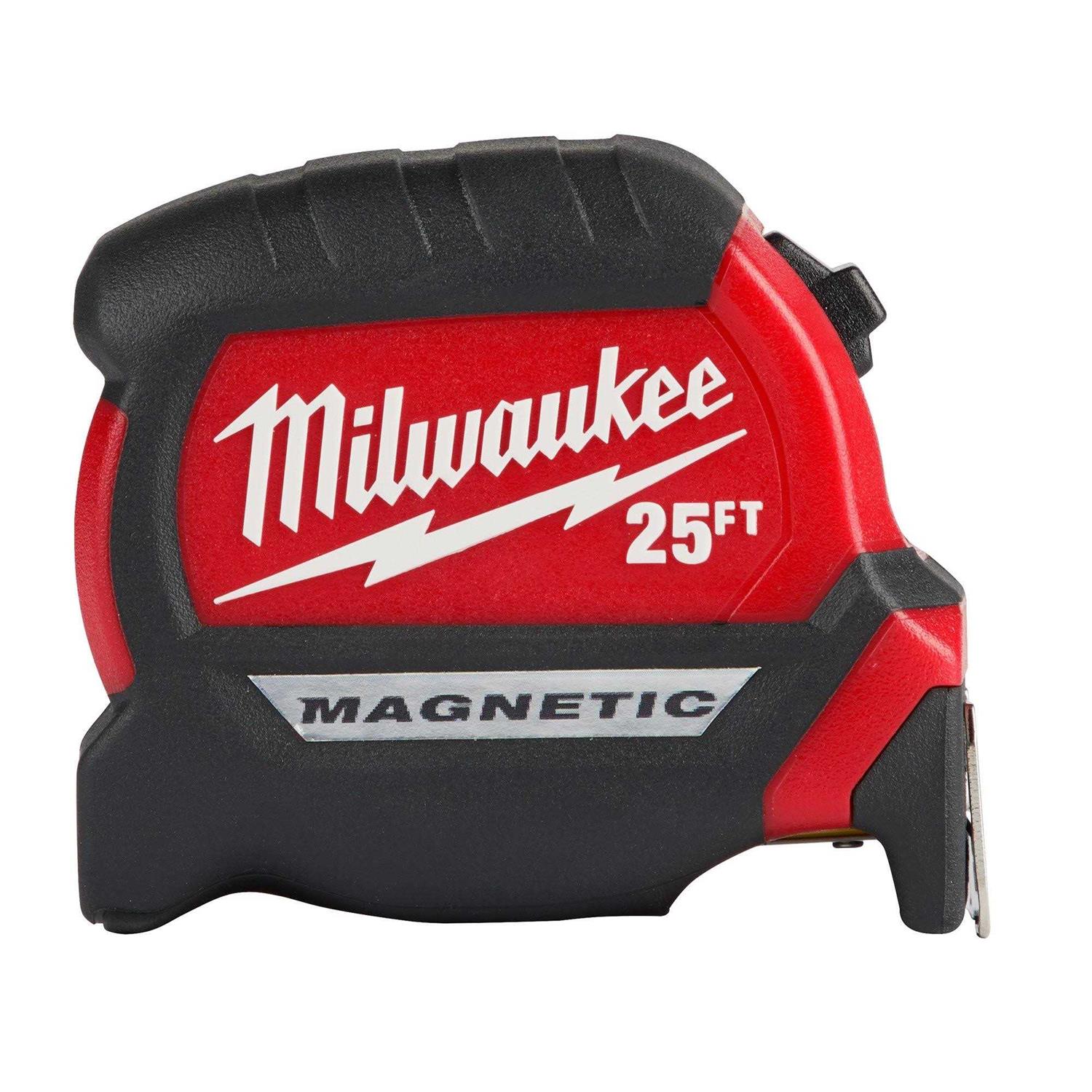 Milwaukee 25' Compact Wide Blade Magnetic Tape Measure 48-22-0325G - Image 3