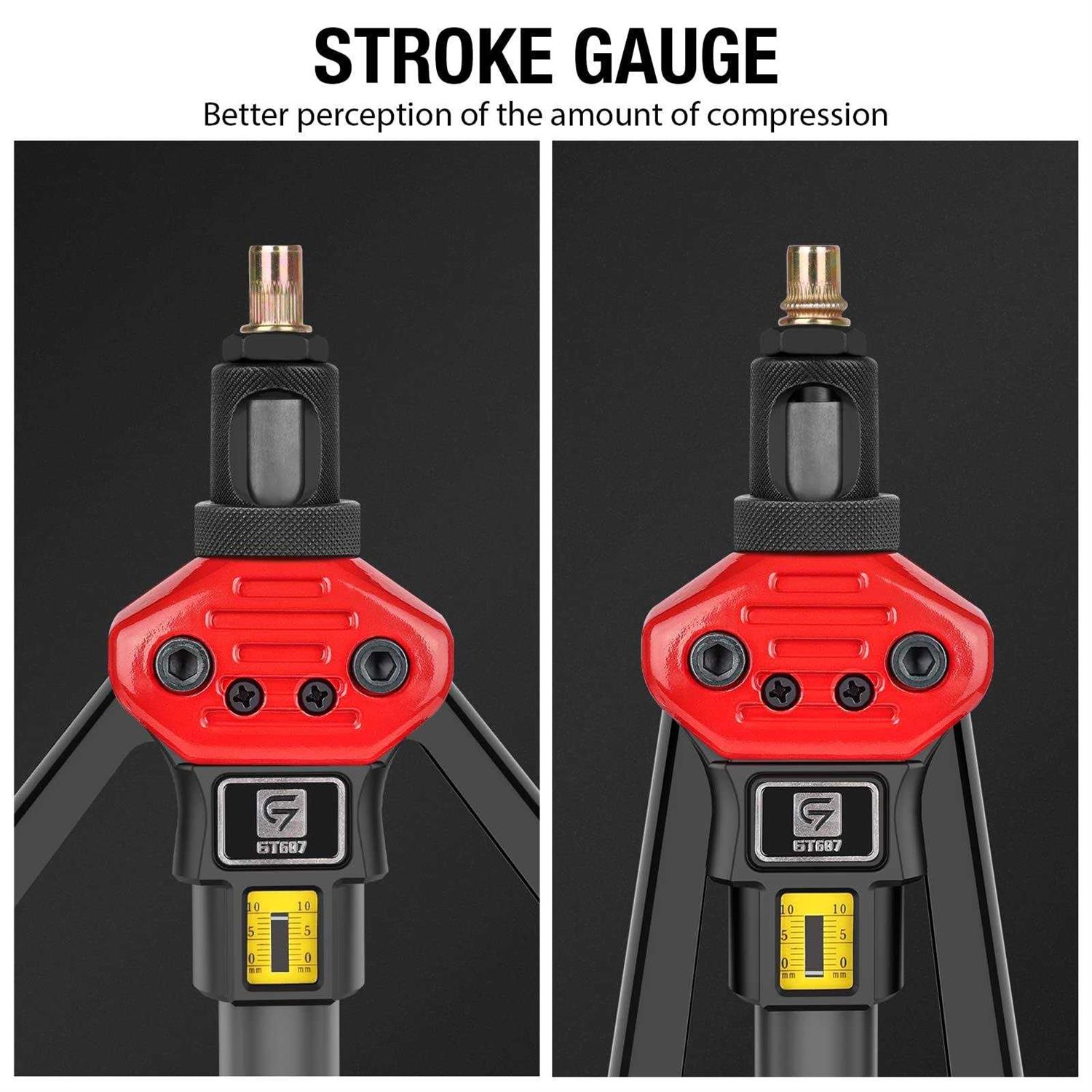 G GIANTISAN Rivet Nut Tool, GIANTISAN 16-Inch Rivnut Tool Kit with 12 Metric and SAE Mandrels - Image 3