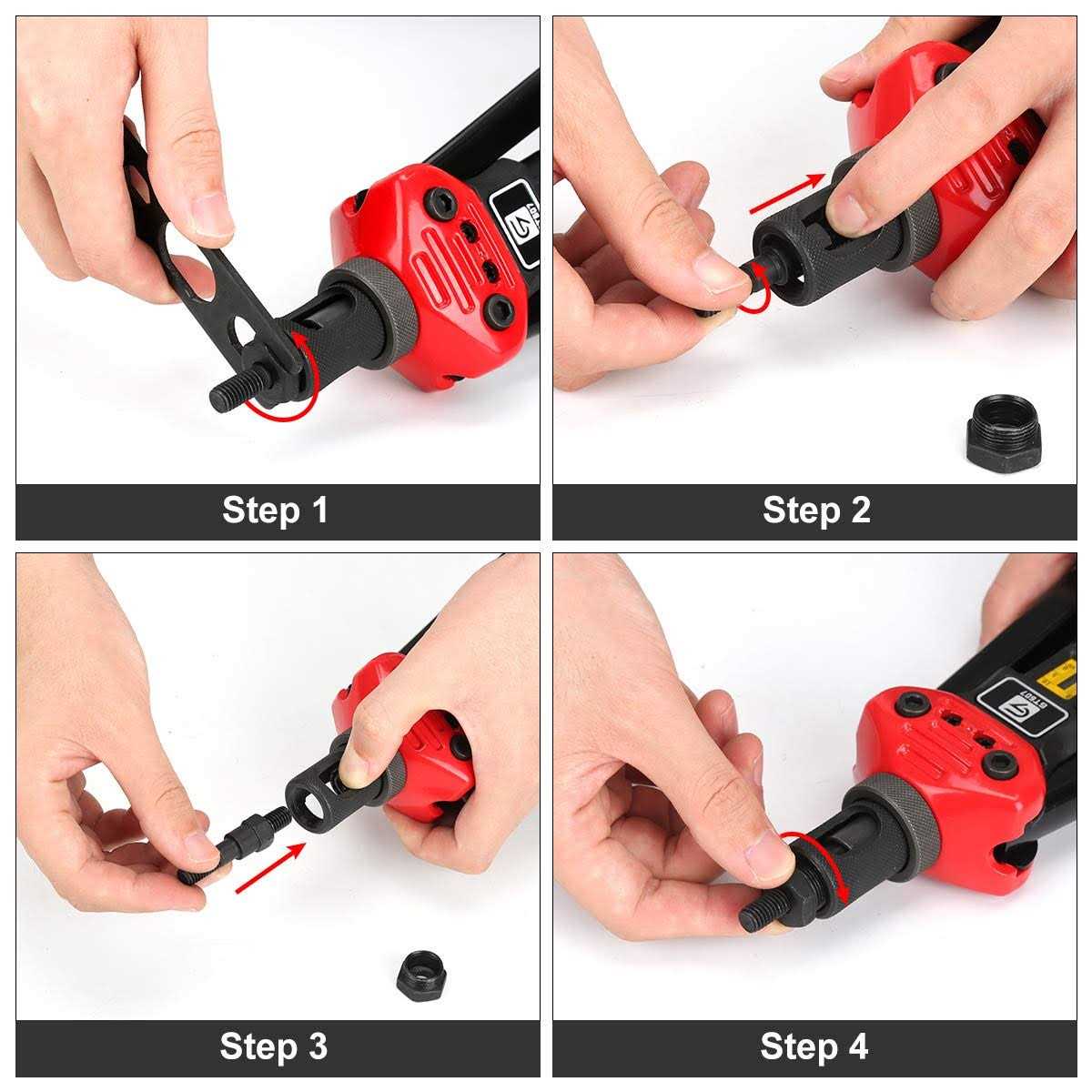 G GIANTISAN Rivet Nut Tool, GIANTISAN 16-Inch Rivnut Tool Kit with 12 Metric and SAE Mandrels - Image 5