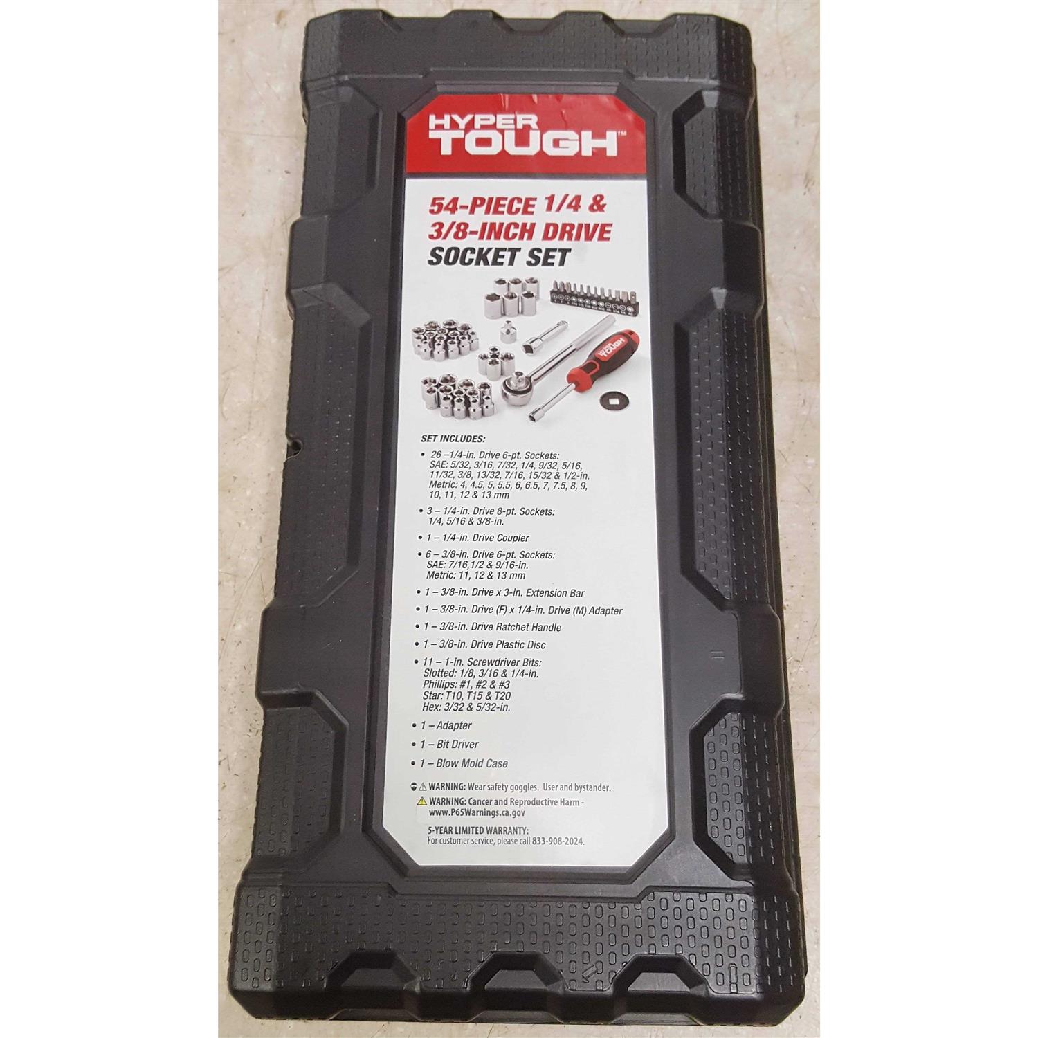 Hyper Tough 54 Piece 1/4 and 3/8 inch Drive Socket Set - Image 5
