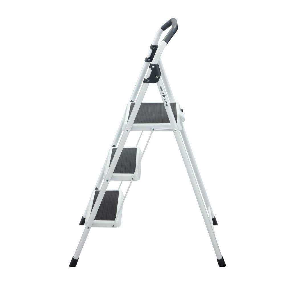 Gorilla Ladders 3-Step Steel Lightweight Step Stool Ladder 225 Lbs. Load Capacity Type II Duty Rating - Image 5