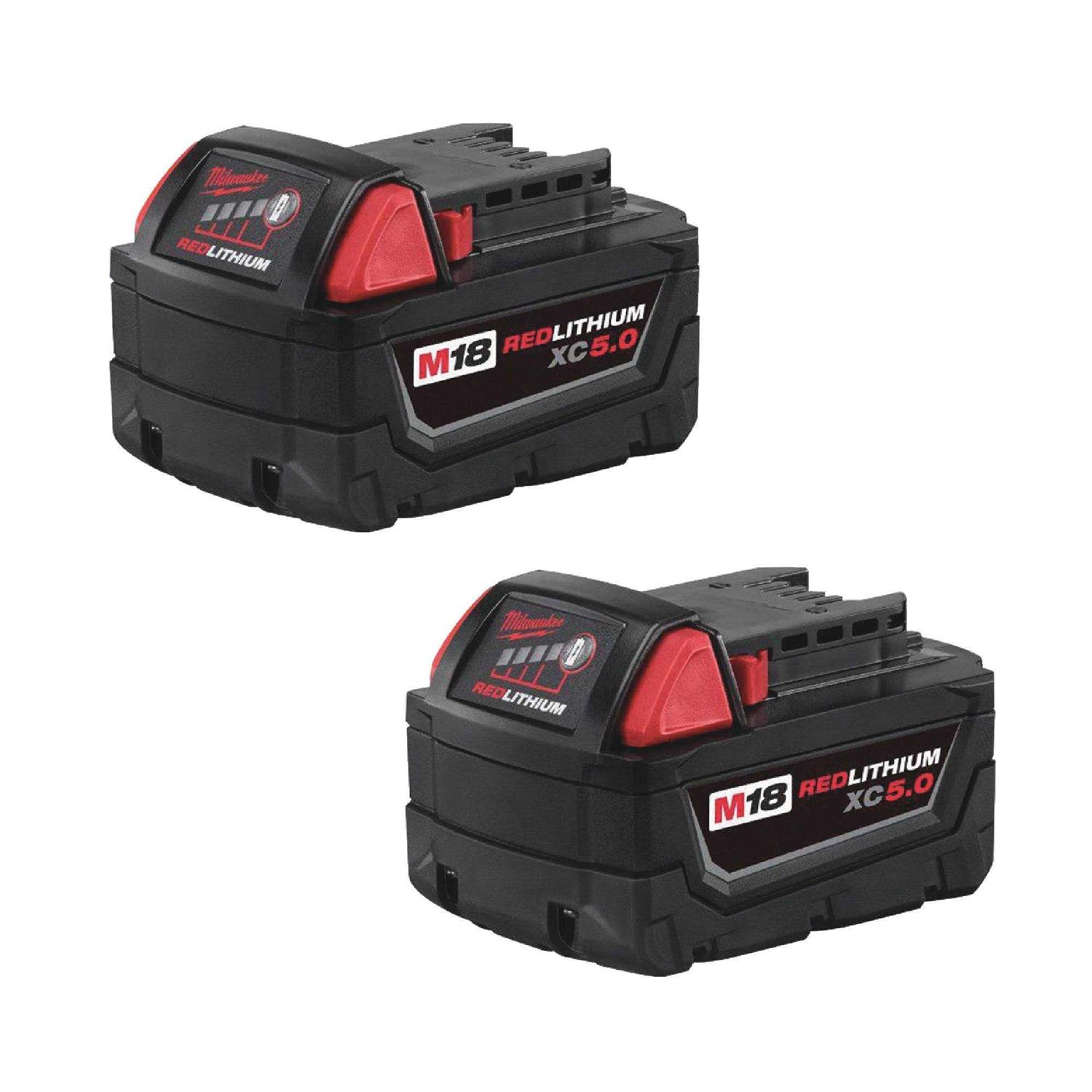 Milwaukee 48-11-1852 M18 Battery 2-Pack w/ FREE 2880-20 M18 Grinder Switch - Image 5