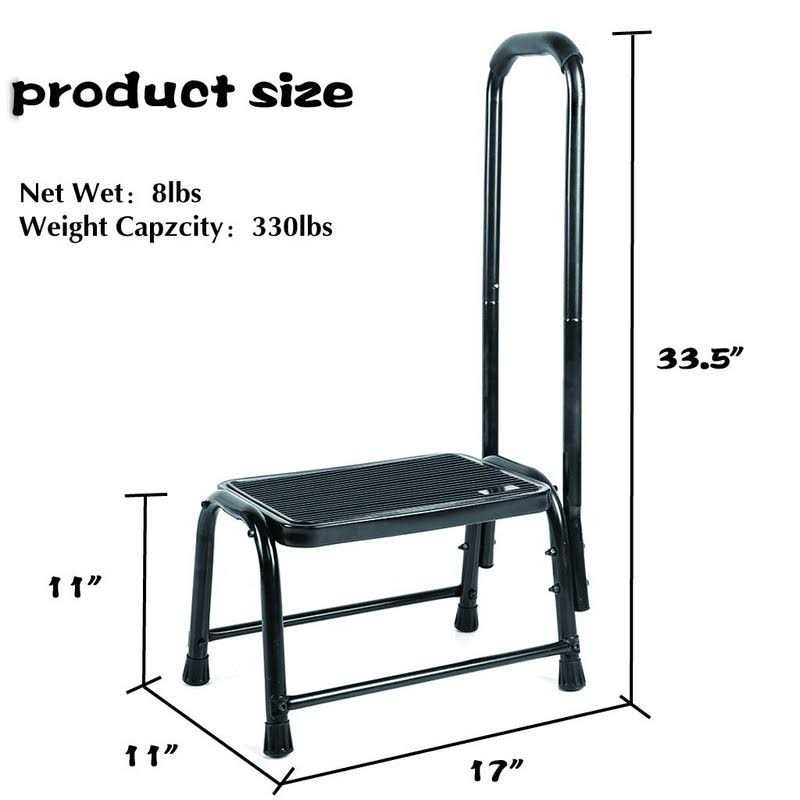 Leekpai Step Stool with Handle for Adults,Seniors Heavy Duty Holds 330 lbs.Stepping Stool for Elderly Adults - Image 4