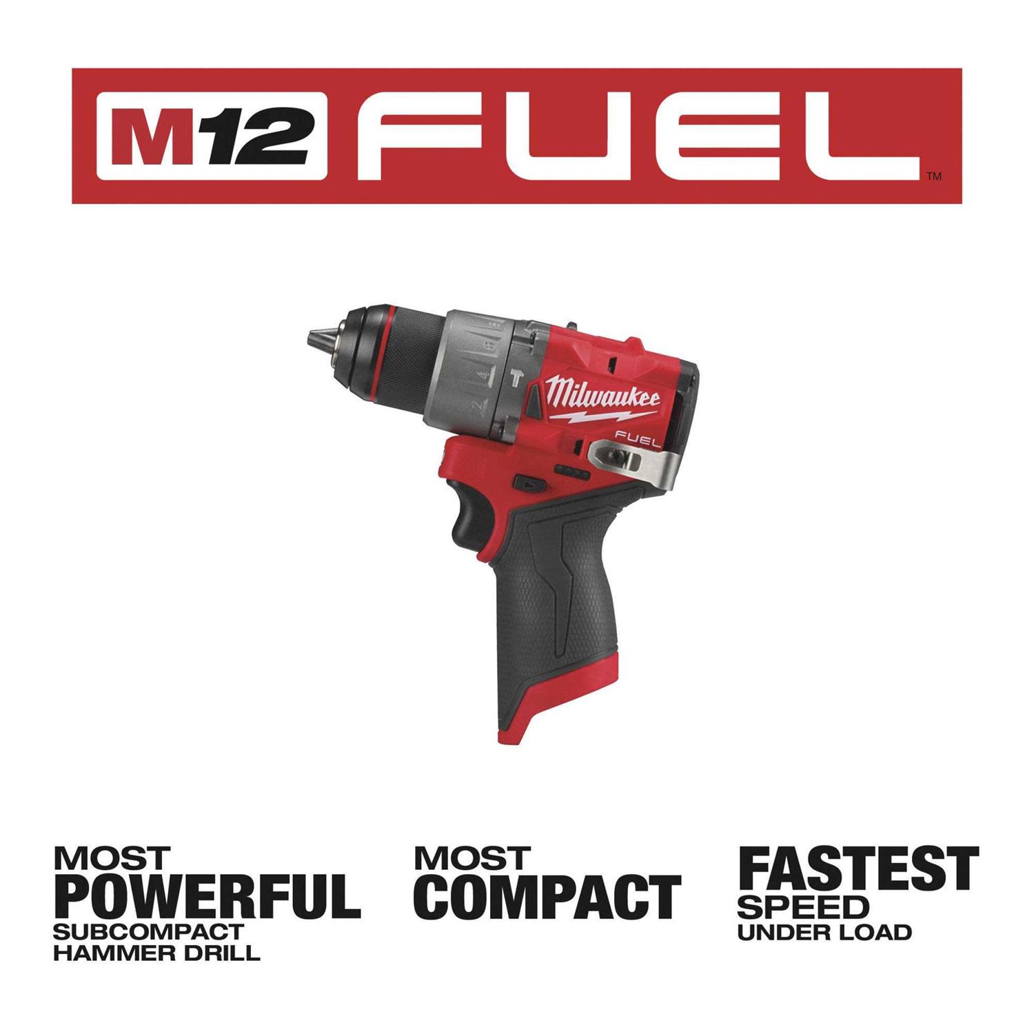 Milwaukee M12 FUEL 1/2 Hammer Drill Driver 3404 - Image 5
