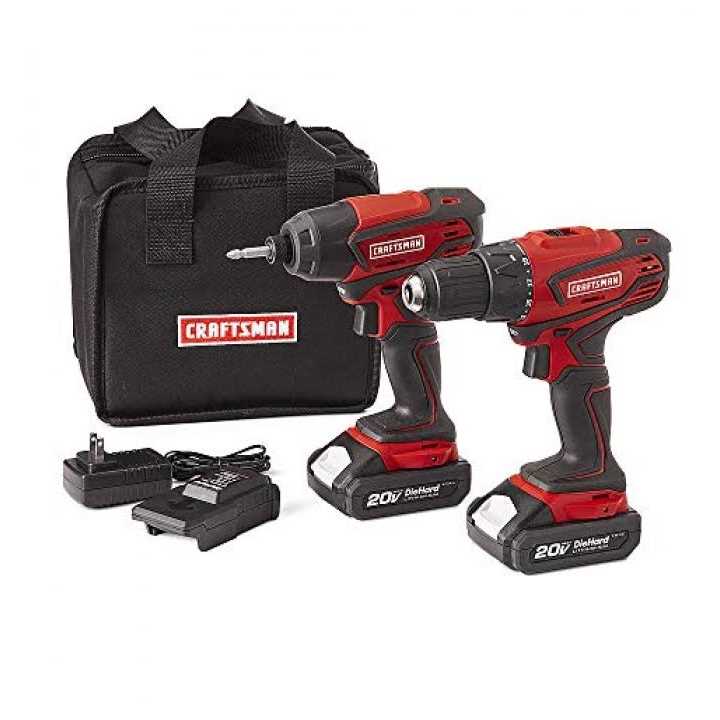 Craftsman V20 2-Tool 20-Volt Max Lithium Ion (Li-Ion) Cordless Combo Kit Cmck200c2-10Lw - Image 4