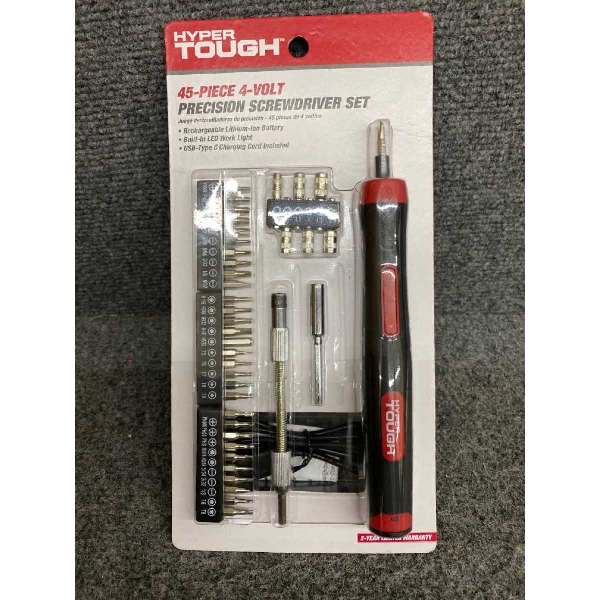 Hyper Tough 4 Volts 45-Piece Rechargeable Precision Screwdriver Set 30009 - Image 4
