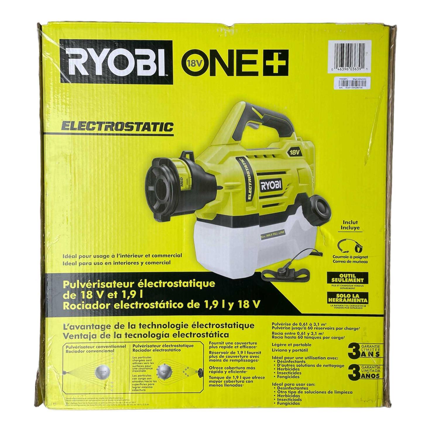 Ryobi ONE+ 18V Cordless Electrostatic 0.5 Gal. Sprayer - Image 5