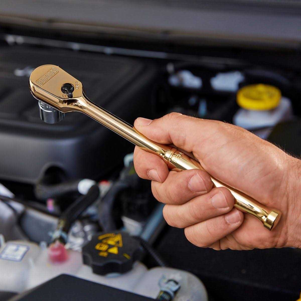 Icon 3/8 in. Drive Professional Special Edition Gold Plated Ratchet - Image 3