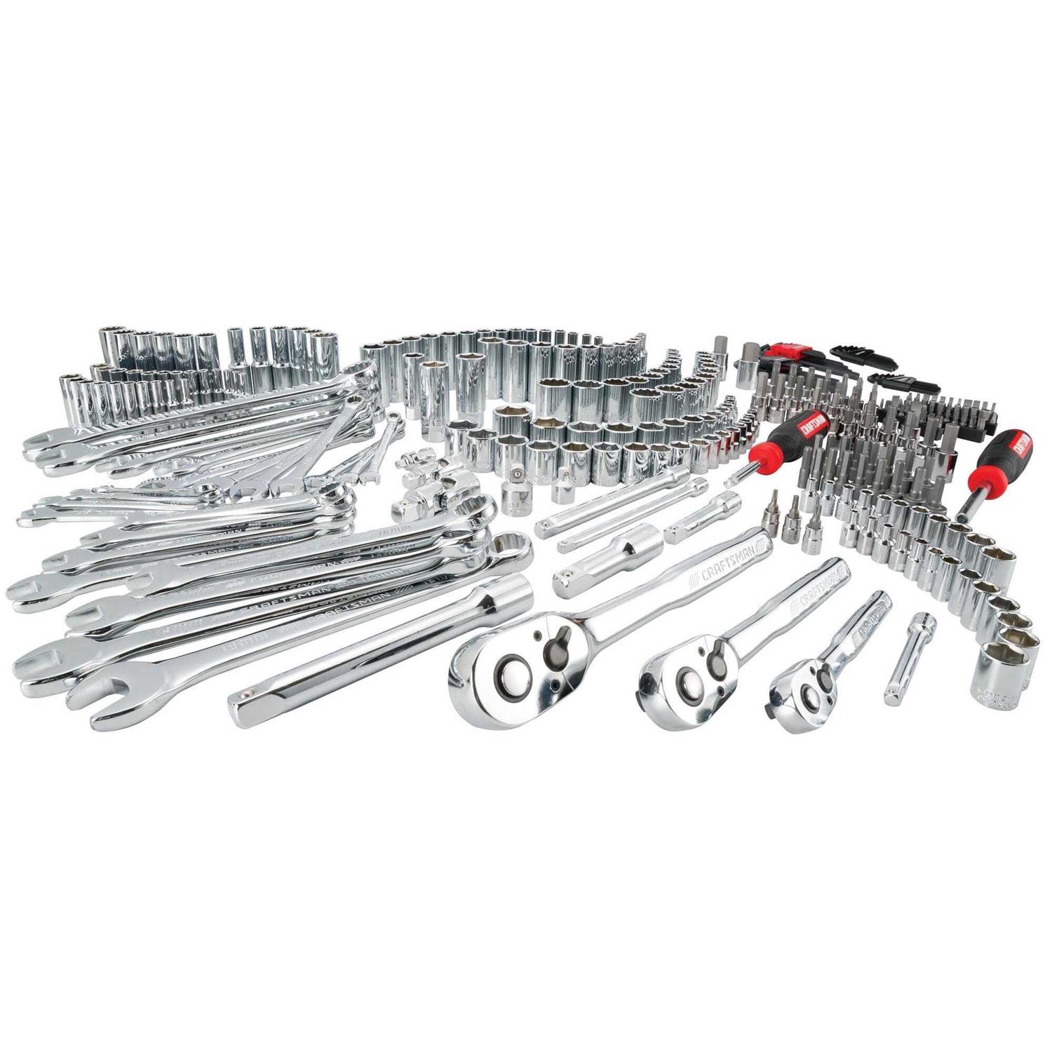 Craftsman 1/4 3/8 and 1/2 in. Drive Metric and SAE 6 and 12 Point Mechanic's Tool Set 308 pc - Image 5