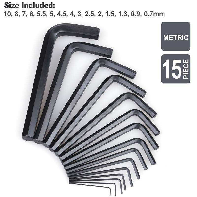Efficere 30-Piece Premium Hex Key Allen Wrench Set SAE and Metric Assortment L Shape Chrome Vanadium Steel Precise Chamfered Tips - Image 5