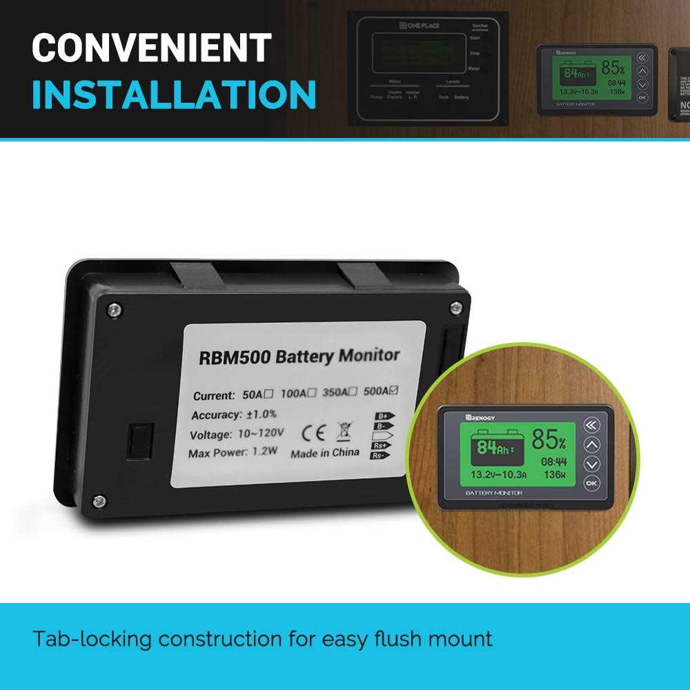 Renogy 500A Battery Monitor, High and Low Voltage Programmable Alarm - Image 5
