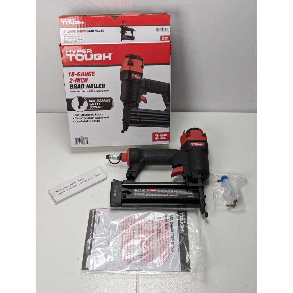 Hyper Tough Pneumatic Brad Nailer with Nails - Image 4