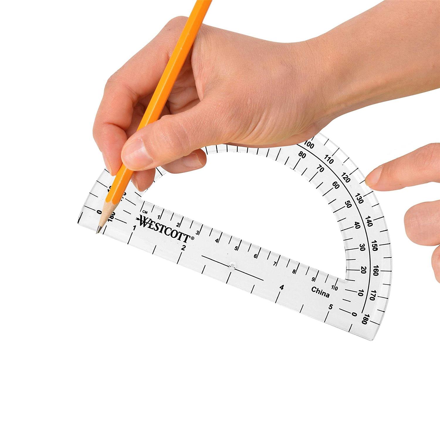 Westcott 180 Degree Protractor Plastic - Image 3