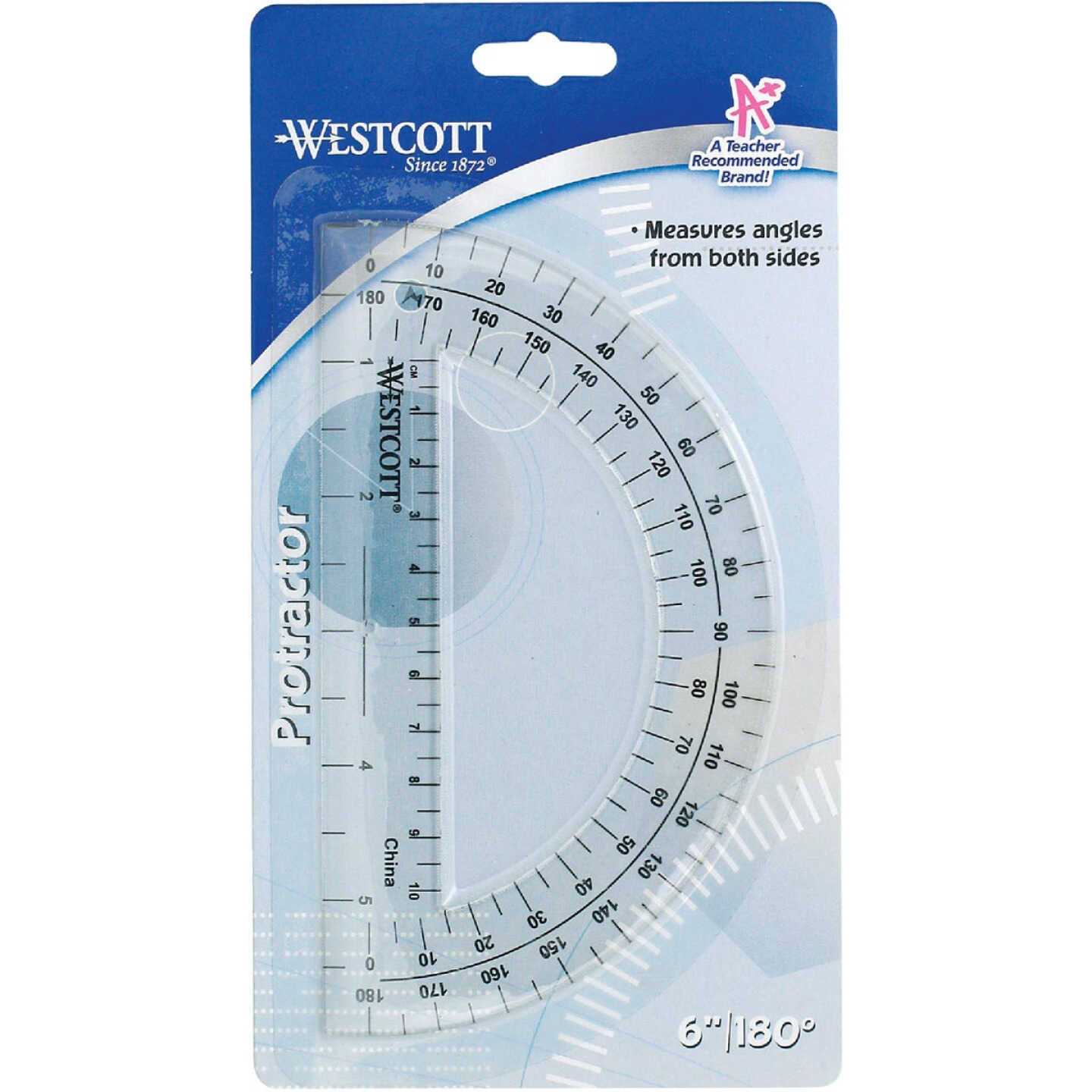 Westcott 180 Degree Protractor Plastic - Image 5
