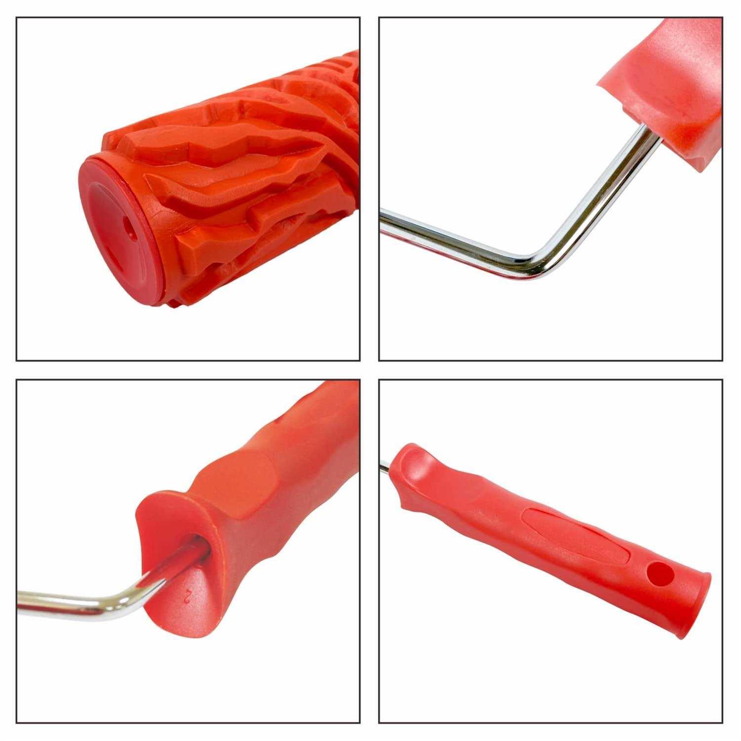Nichiyo 7'' Patterned Paint Roller for Wall Decoration Classic Brick Embossing Texture Rubber Roller - Image 4