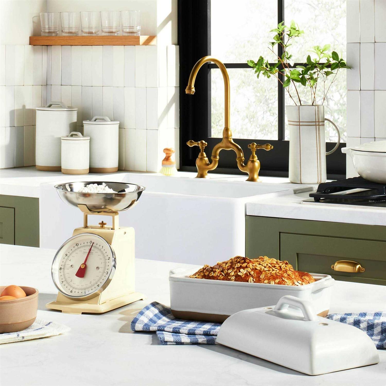 Hearth & Hand with Magnolia 11lb Stainless Steel Kitchen Scale Ivory - Image 3