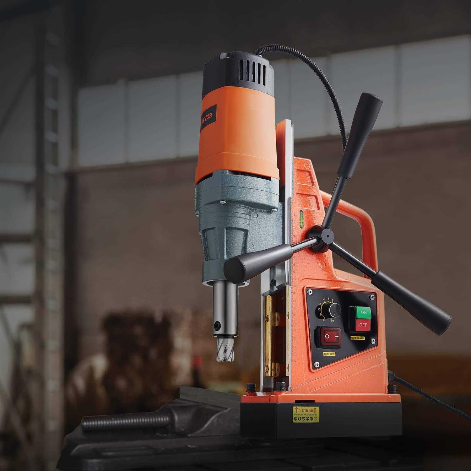 VEVOR Magnetic Drill 1550W 2 Boring Diameter 2922lbf/13000N Portable Electric Mag Drill Press with Variable Speed - Image 4