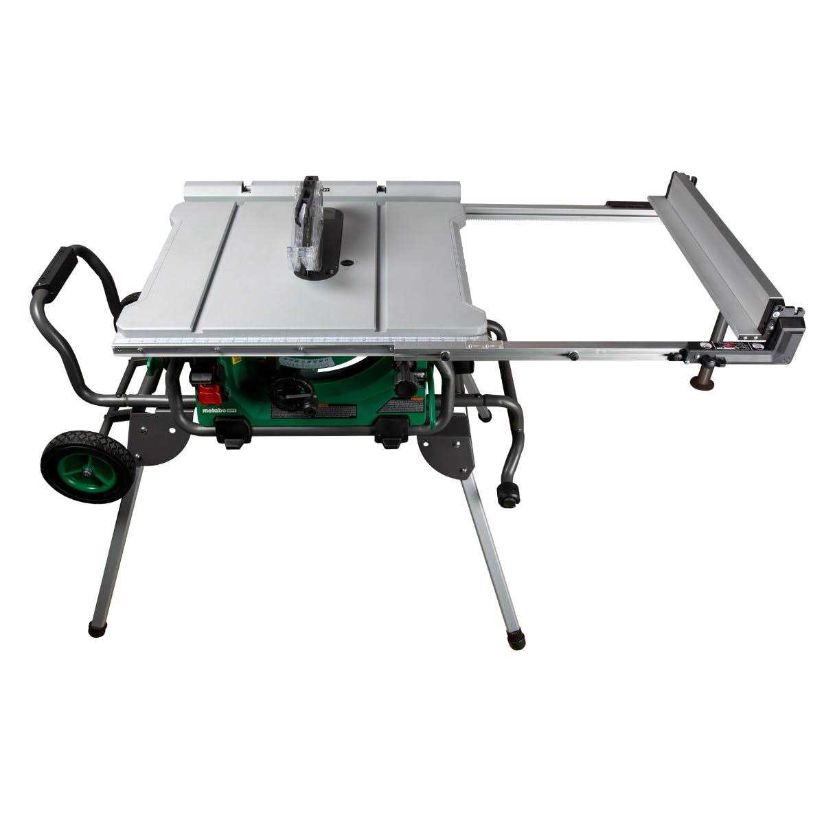 Metabo HPT C10RJSM 15-Amp 10-in. Table Saw with Fold and Roll Stand - Image 5