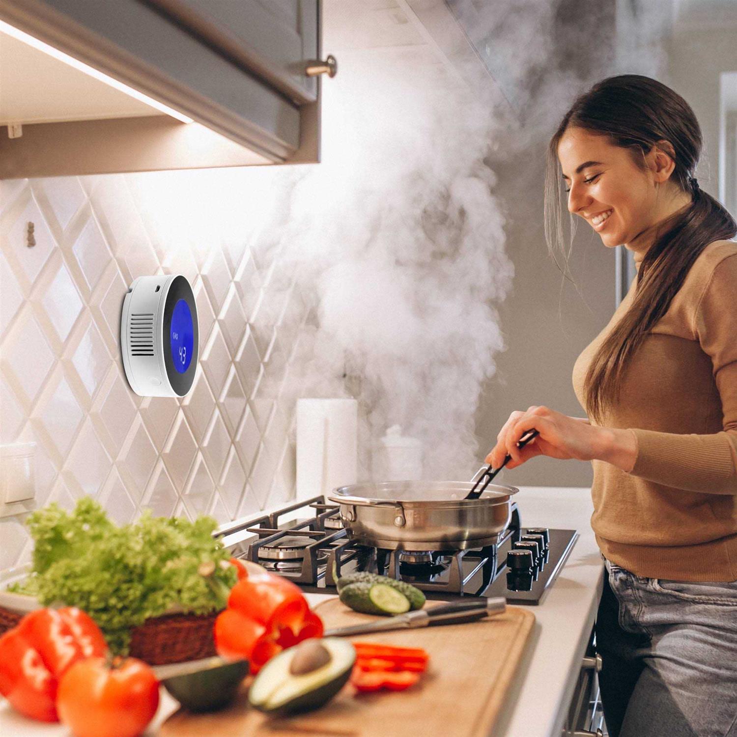 GasKnight 2.0 Natural Gas Detector & Propane Detector. Plug-In Gas Leak Alarm W LCD Display - Image 3