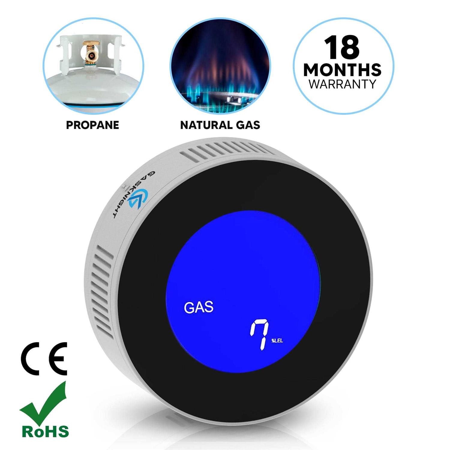 GasKnight 2.0 Natural Gas Detector & Propane Detector. Plug-In Gas Leak Alarm W LCD Display - Image 4