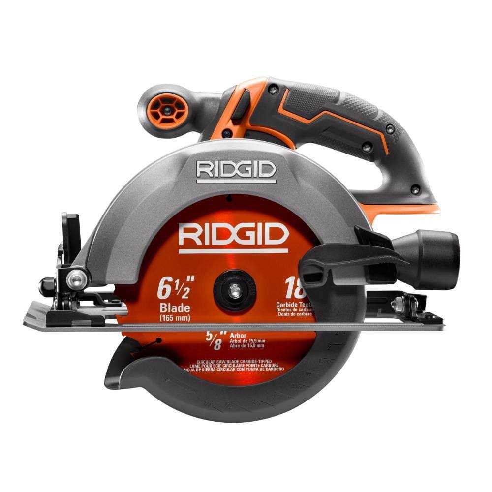 RIDGID 18V Cordless 6-1/2 in. Circular Saw with 4.0 Ah Batteries, 18V Charger, and Bag - Image 5