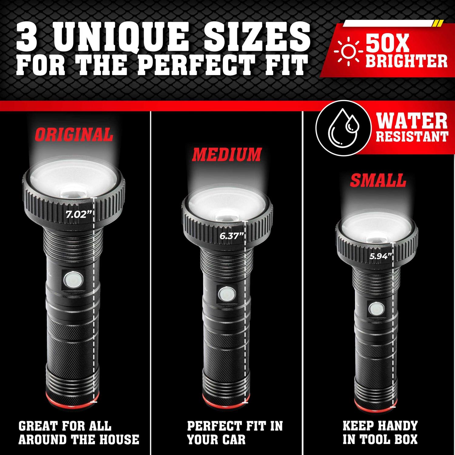 Taclight Max 3 Pcs Tactical Flashlights High Lumens - Image 3