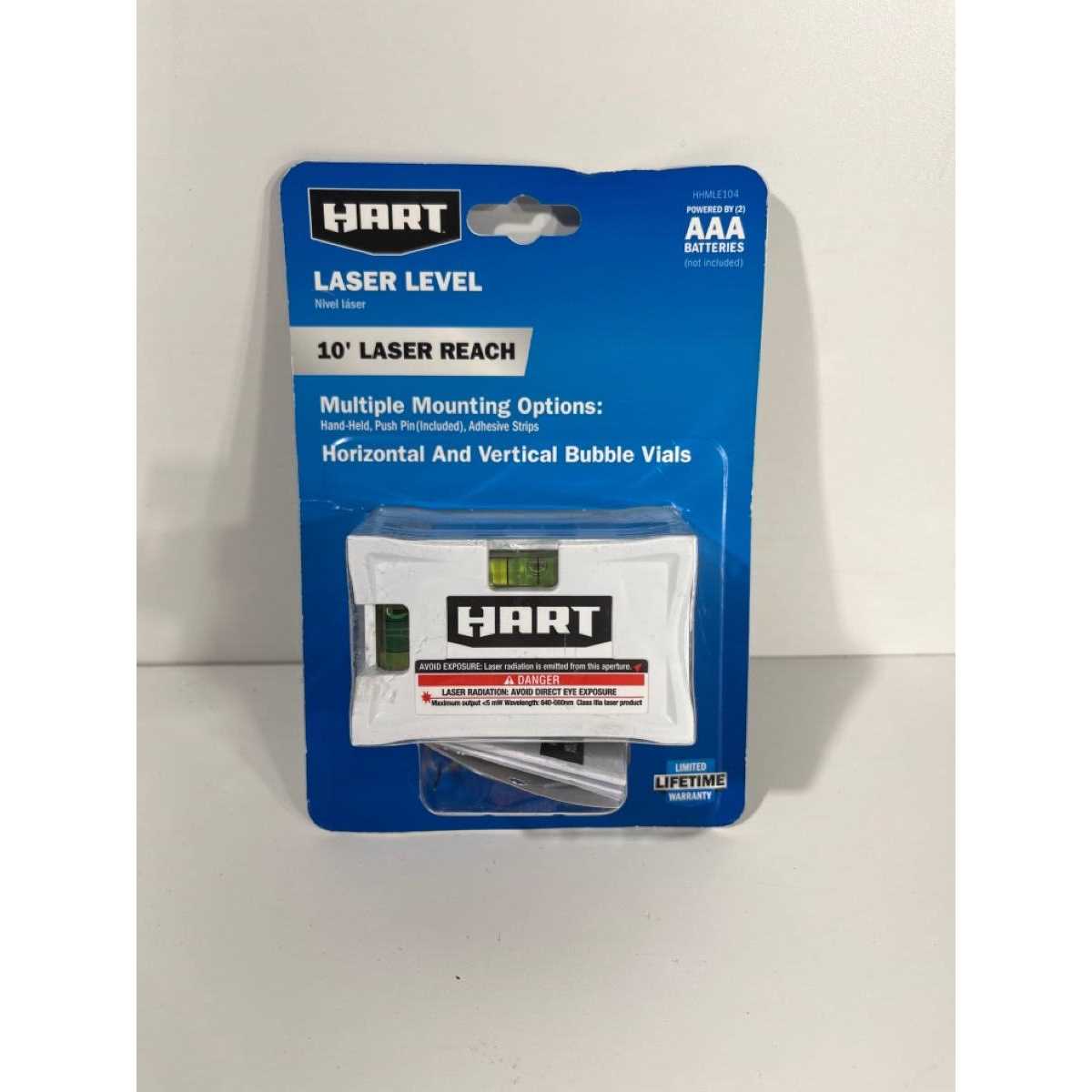 Hart 10-Foot Laser Level, Horizontal and Vertical Bubble Vials - Image 4