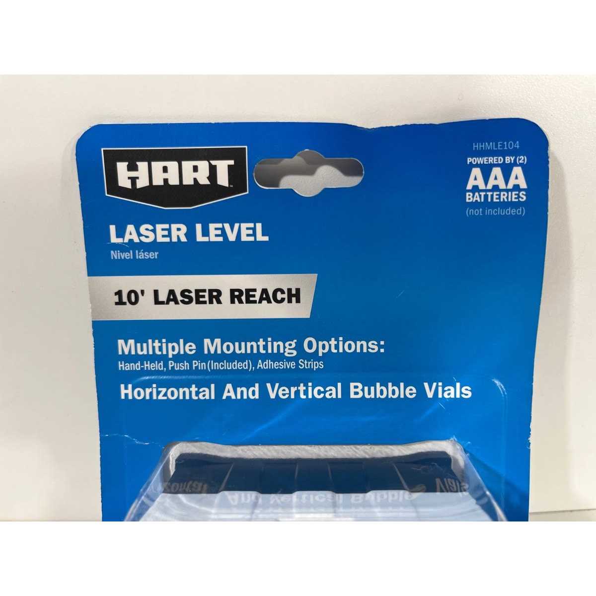 Hart 10-Foot Laser Level, Horizontal and Vertical Bubble Vials - Image 5