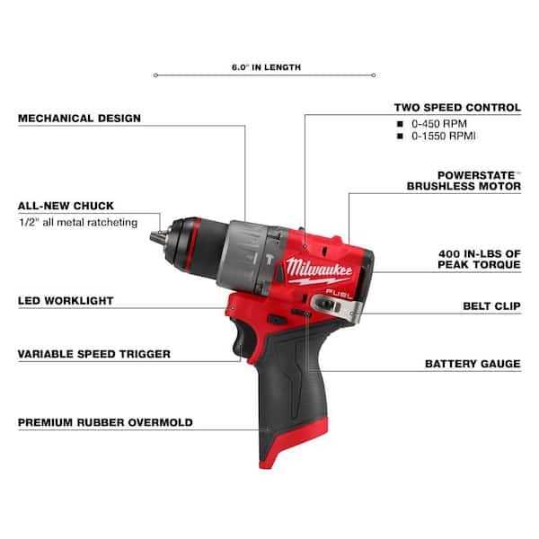 Milwaukee 3403-20 M12 FUEL 1/2 Drill/Driver - Image 4