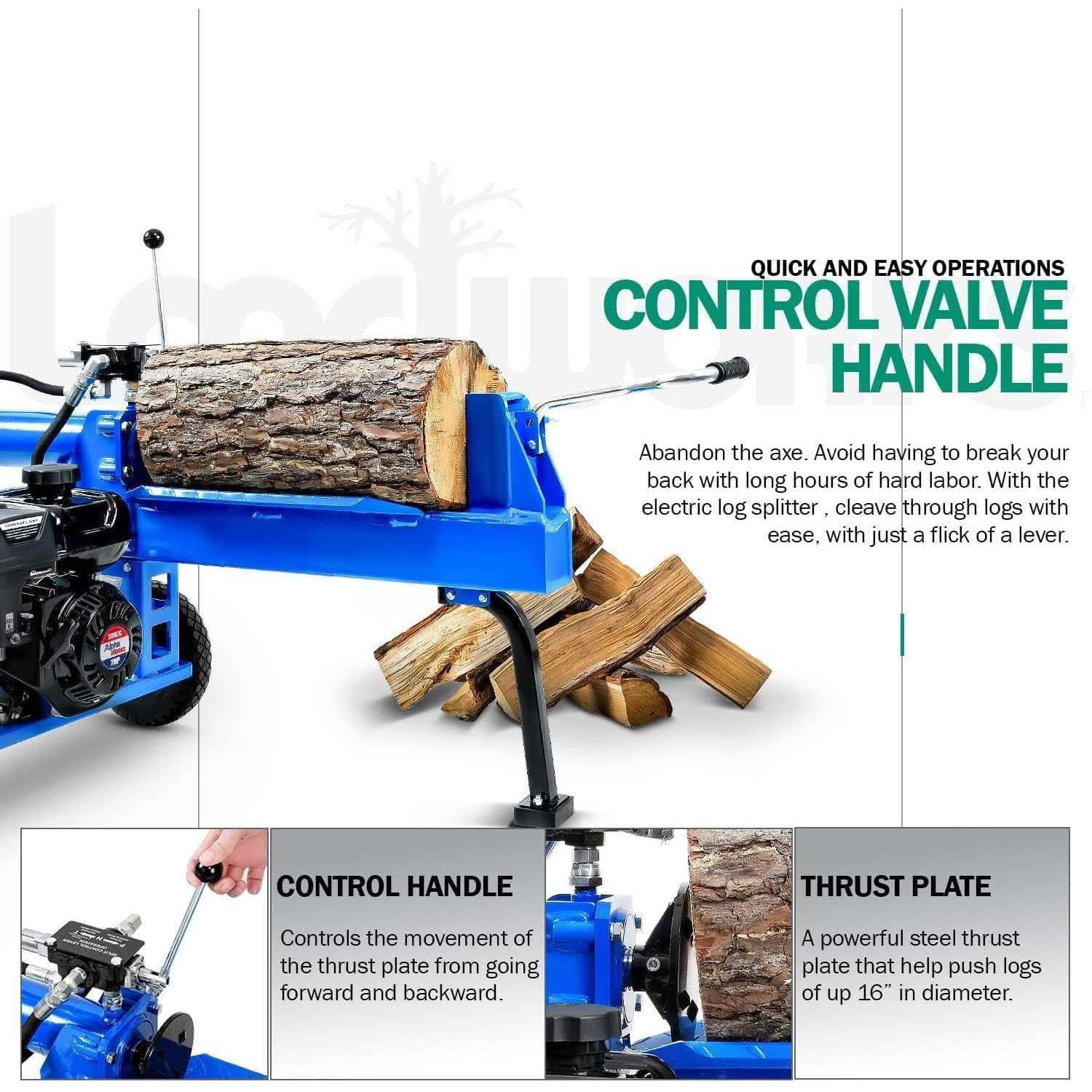 Landworks Portable Gas-Powered Log Splitter 7HP 212CC GUO079 - Image 4