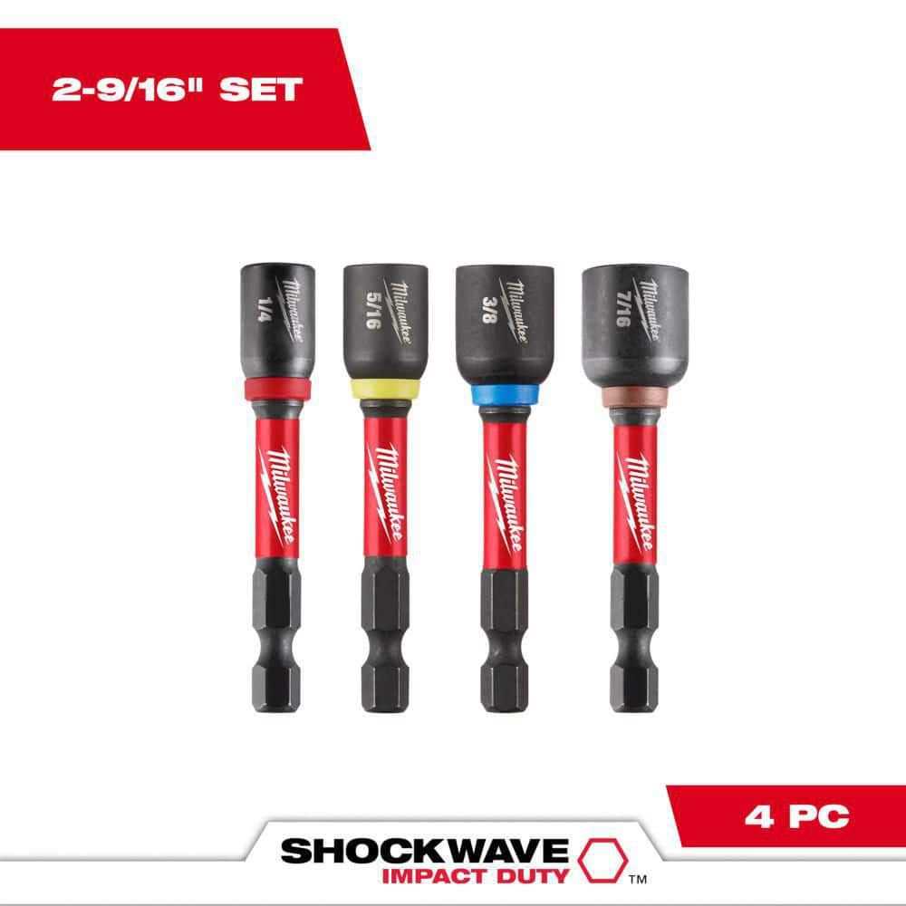 Milwaukee 49-66-4566 SHOCKWAVE Impact Duty 2-9/16” Magnetic Nut Driver Set 4pc - Image 4
