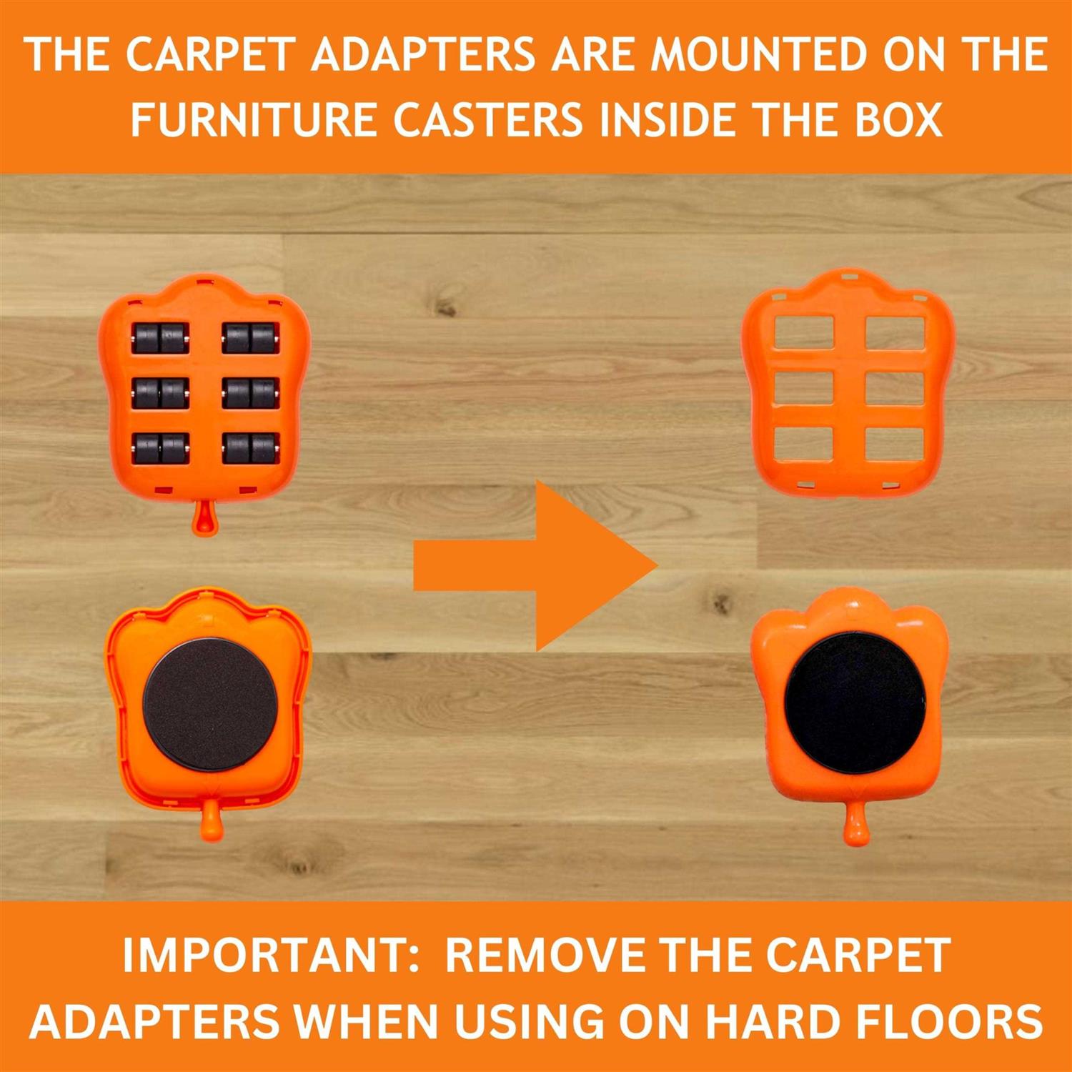 MouZie Heavy Duty Furniture Lifter 4 Appliance Roller Sliders with 660 lbs Load Capacity Wheels + Adjustable Height Lifting Tool Lever Suitable - Image 4