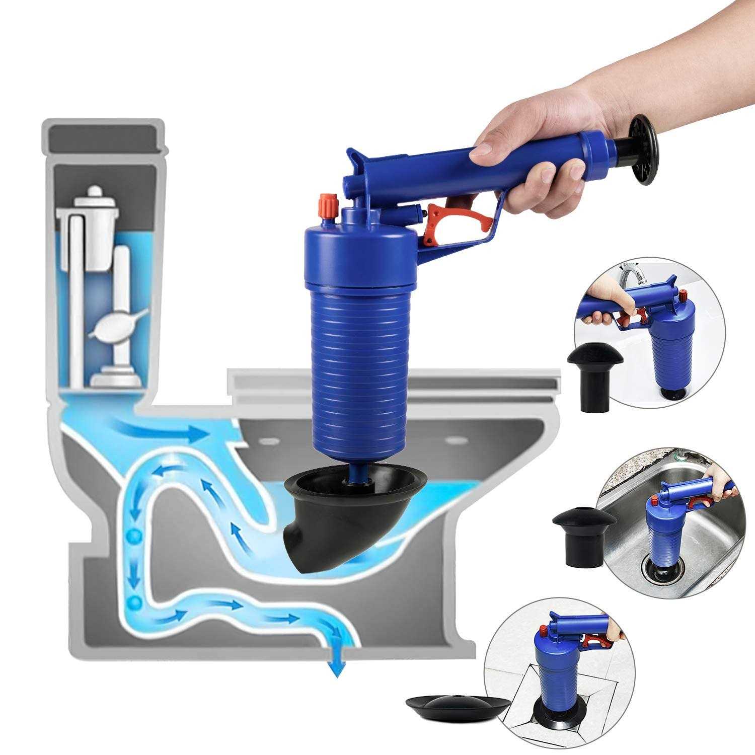 Eterna Air Drain Blaster Sink Plunger Air Power Toilet Plunger Manual Pump Cleaner,Pipe Blaster
