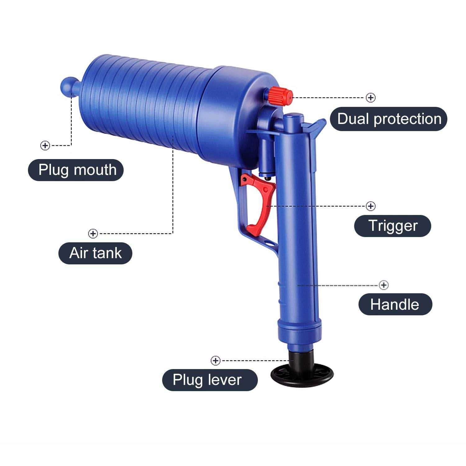 Eterna Air Drain Blaster Sink Plunger Air Power Toilet Plunger Manual Pump Cleaner,Pipe Blaster - Image 2